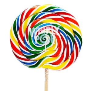 Whirly Pop GIANT 6.5" x 17" Rainbow Lollipop 10oz 6ct